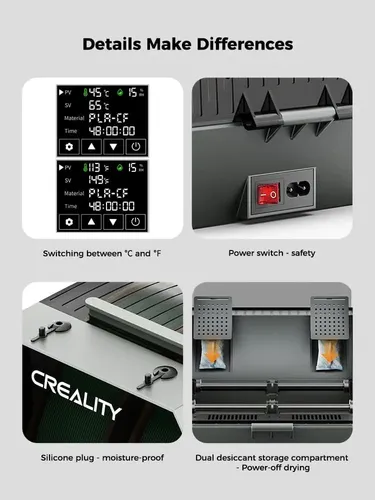 Secador De Filamentos Creality Space Pi Plus Con Caja De Alm