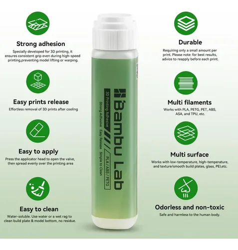 Adhesivo De Cama Para Impresora 3d Enomaker Bamboo Lab 60 Ml