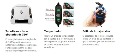 Kit Led Curado Uv Impresora 3d Plato Giratorio Temporizador