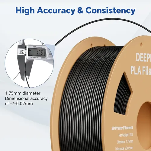 Deeplee Pla 1.75mm Filamento Para Impresora 3d, Precisión Di