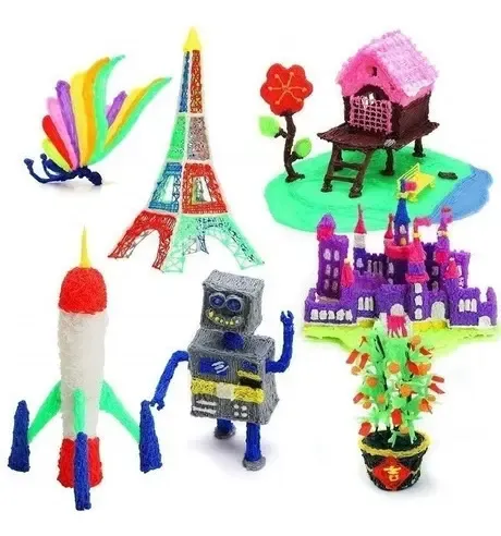 Kit De Filamento Abs Repuesto 20 Colores 200 M Para Lápiz 3d