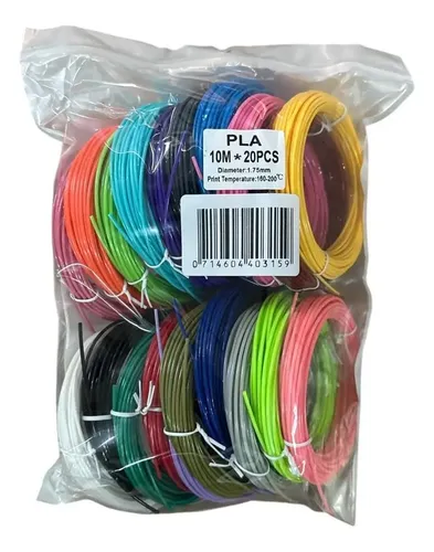 Repuesto Filamento Lápiz 3d 200mts Pla 1.75 Colores Surtidos