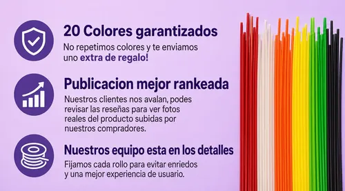 Repuesto Lapiz 3d Filamento 1.75mm X 200mts 20 Colores