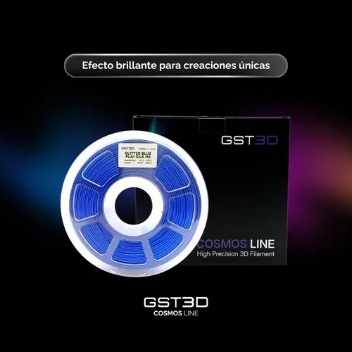Filamento Pla+ Silk High Speed Gst3d Cosmos 1kg 1.75mm Purpura Glitter