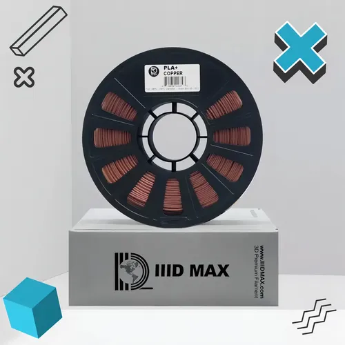 Filamento Impresora 3d Pla+ Iiid Max De 1.75mm X 1kg Color Cobre Copper