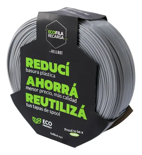 Filamento Hellbot PLA 1kg Plateado 1.75mm Impresora 3D
