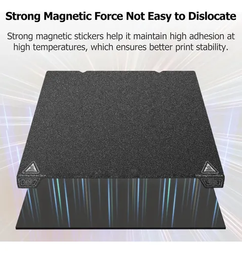 Placa Magnética Flexible Doble Faz 3d Negra 235x235mm