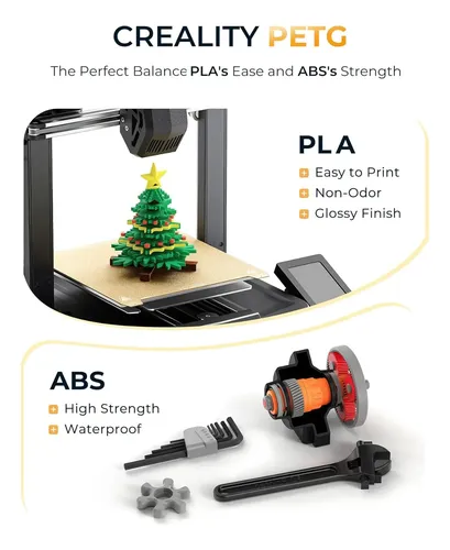 Filamento Petg 3d Negro 1 75mm 1kg Alta Precisión