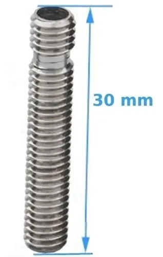 Tubo Barrel M6 Con Teflon Inoxidable Hotend Mk8 30mm