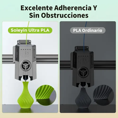 Filamento 3D PLA Soleyin Gris 1.75mm 1kg Impresora Ultra Adherente
