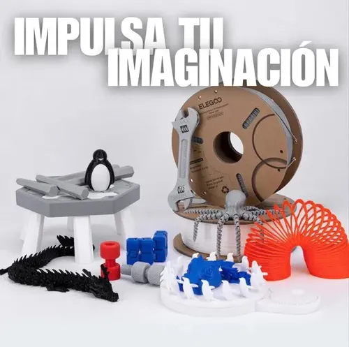 Filamento Pla Elegoo 1 Kg 1.75mm Impresora 3d No Enredos Color Azul Cielo