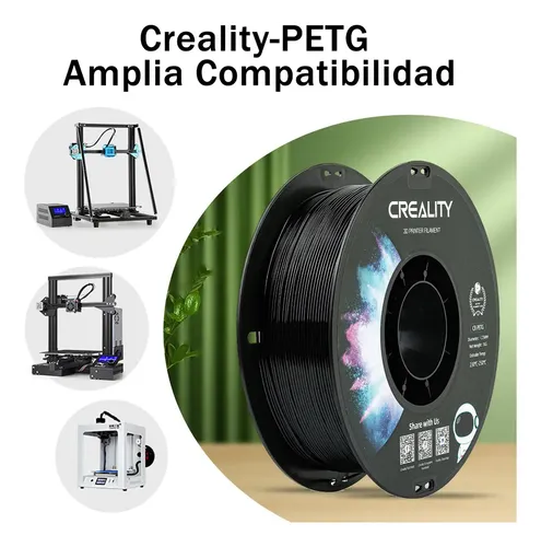 Creality Cr-petg Filamento 1.75 Para Impresora 3d Fdm Color Negro