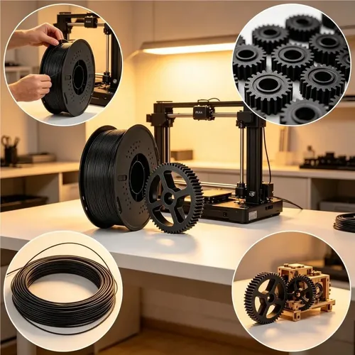 Filamento 3d Petg Fibra De Carbono Negro Alta Resistencia