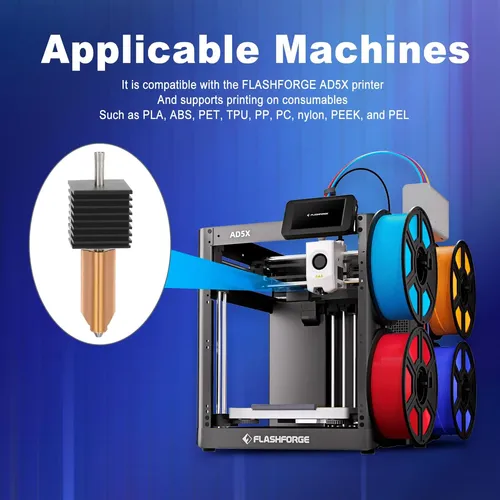 Boquilla Doble Metálica Hotend Kit Seulqirw Ad5x De 0,4 Mm