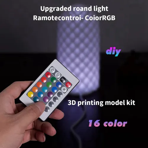 Modelo De Impresión 3d Con Luz Led, Foco Led Multicolor Adj