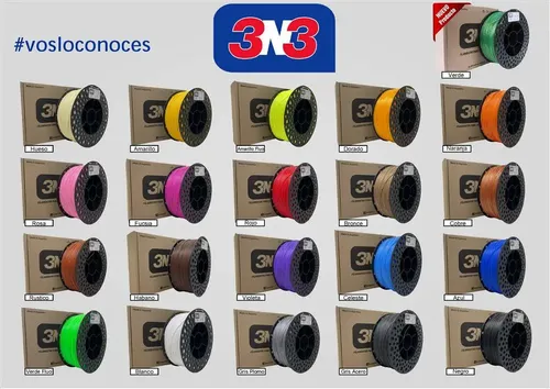 Filamento Pla 3n3 Color Natural 1.75mm 1kg