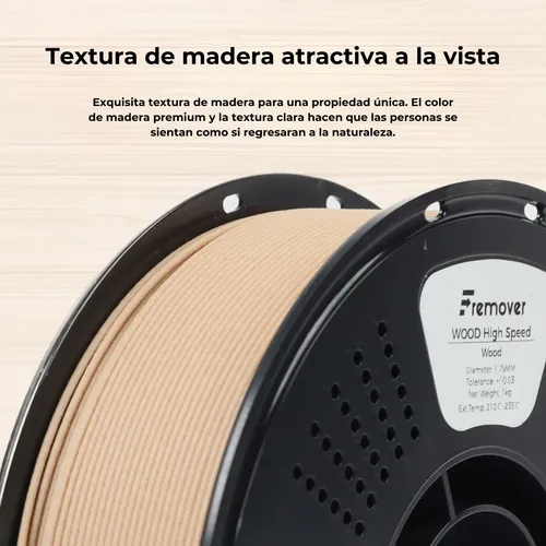 Filamento Impresora 3d Pla Dark Wood High Speed Fremover