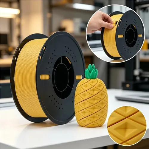 Filamento Pla Mate Amarillo Naranja 1 75mm 1kg Bambu 3d