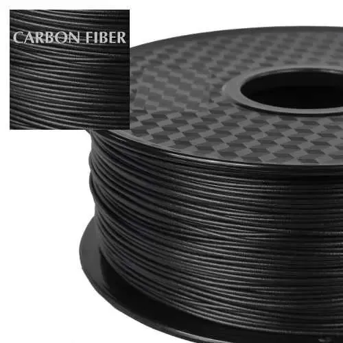Filamento 3D Priline Fibra de Carbono 1.75mm Negro 1kg Diámetro Preciso