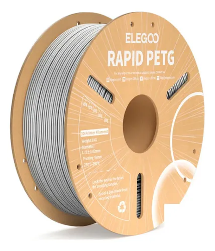 Filamento Elegoo Petg Rapid – 1kg 1.75mm Impresion 3d Color Gris
