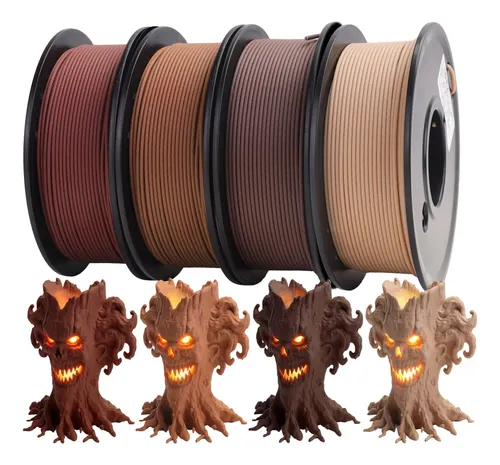 Paquete De Filamentos Semdon Wood Pla De 1,75 Mm, 250 G X 4