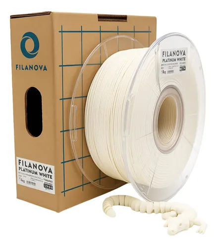 Filamento Impresión 3d Pla High Speed Filanova X 1kg Color Platinum White