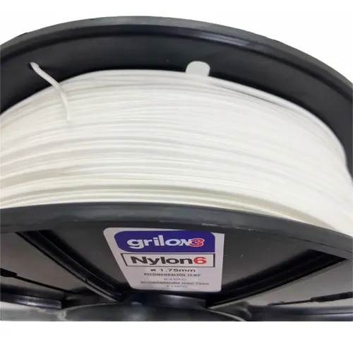 Filamento 3D Grilon3 Nylon 6 1.75mm 1kg Blanco para Engranajes