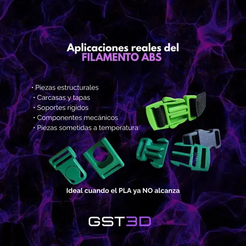 Filamento Abs Rollo X1 Kg Gst3d Color Blanco
