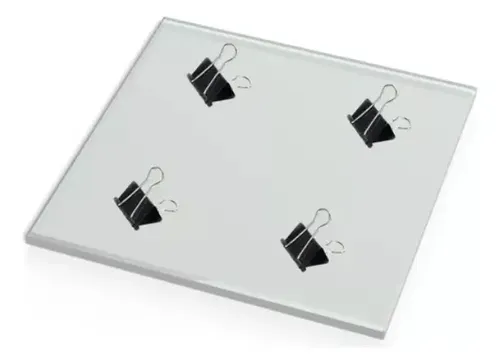 Kit Vidrio Cama Caliente + Pinza Clip 4 U. :: Impresion 3d