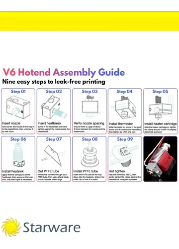 Hotend Trianglelab V6 Metal 12v Bowden Kit