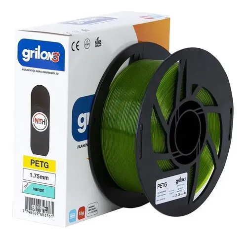 Filamento Petg 1.75mm Grilon3 Impresora 3d Colores Color Verde clear