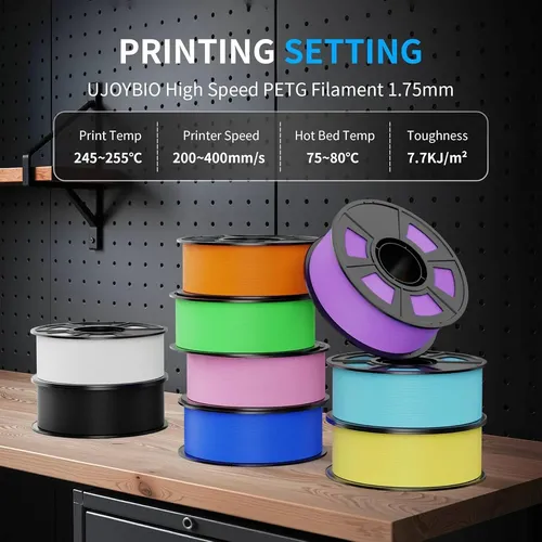 Filamento Petg 1 75mm 8 Rollos 250g Resistente Y Preciso