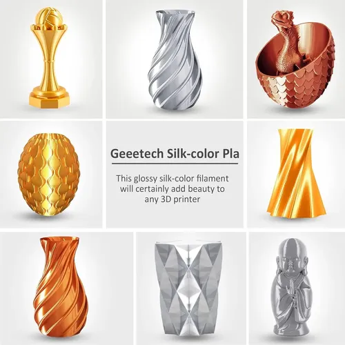 Geeetech Silk Pla Filamento 1.75mm Para Impresora 3d, Metal-