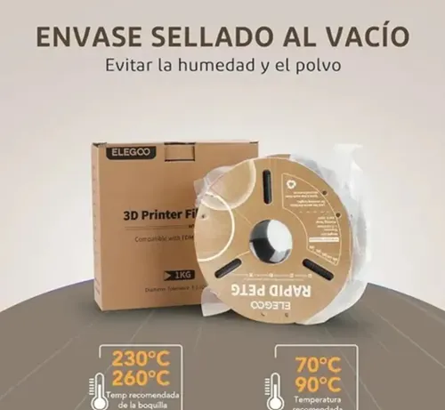 Filamento 3d Elegoo Petg Rapid X1kg
