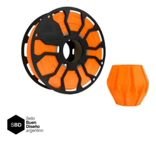 Filamento PLA Hellbot Ecofila 1.75mm 1kg Naranja para Impresora 3D