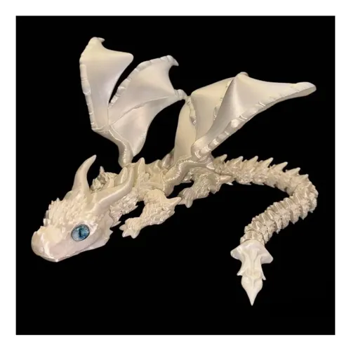 Dragón Volador De Cuernos Grandes De Juguete Impreso En 3d,