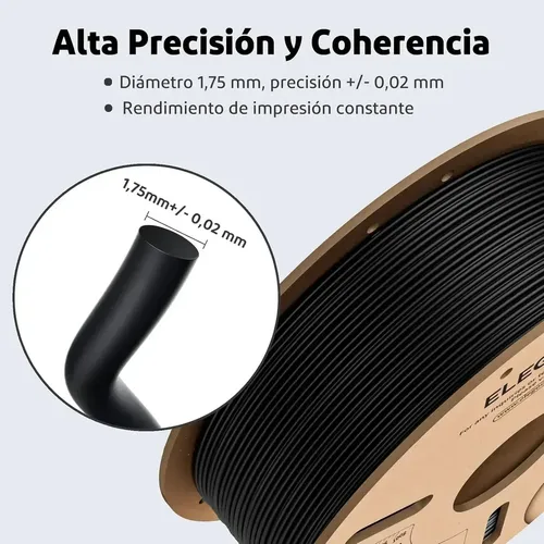 Filamento 3d Elegoo Pla 1.75 Mm 1kg Madera Relleno