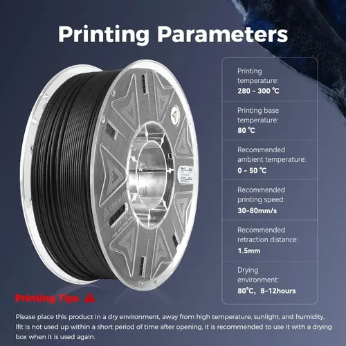 Creality Pa6-cf –filamento De Nailon De Fibra De Carbono