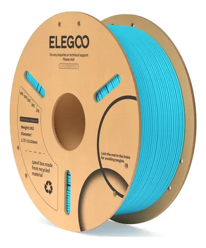 Elegoo 1kg Pla Filamento para Impresora 3d 1.75mm Color celeste