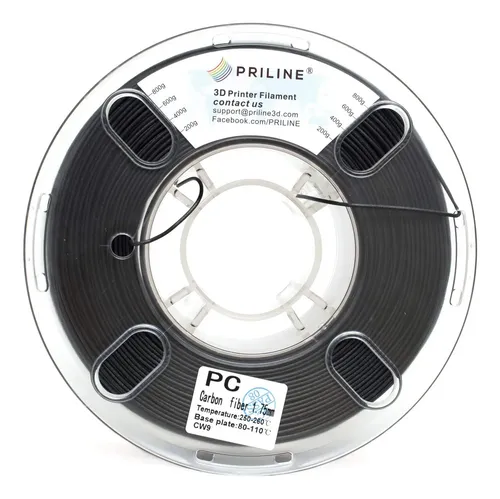 Filamento De Fibra De Carbono Priline, Fibra De Carbono Pril Negro