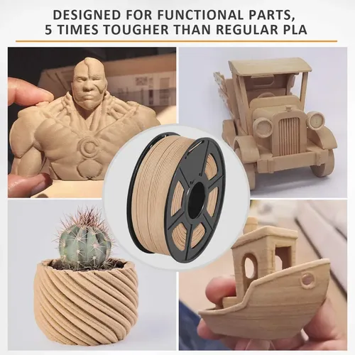 Sunlu Filamento Pla De Fibra De Madera Auténtica, Pla De 1,7