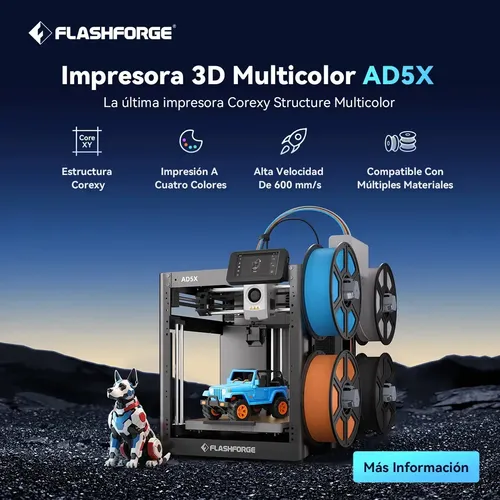 Impresora 3d Flashforge Adventurer 5x Fdm Multifilamento Color Negro