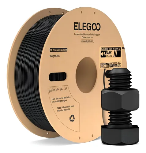 Filamento Abs 1,75 Mm Negro 1 Kg Para Impresión 3d