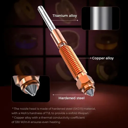 Kit Hotend De Cerámica K1: Boquilla De Cambio Rápido, Integr
