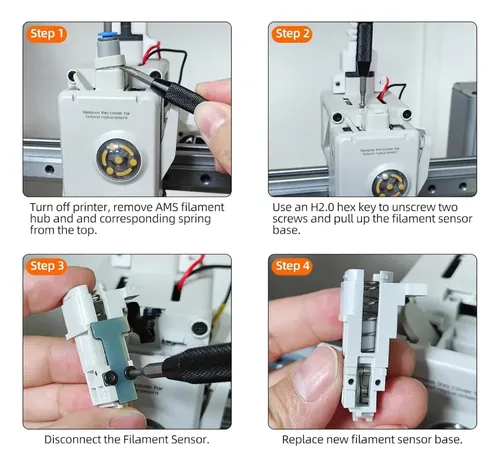 Base De Sensor De Filamento De Plástico Para Impresora Extrusora
