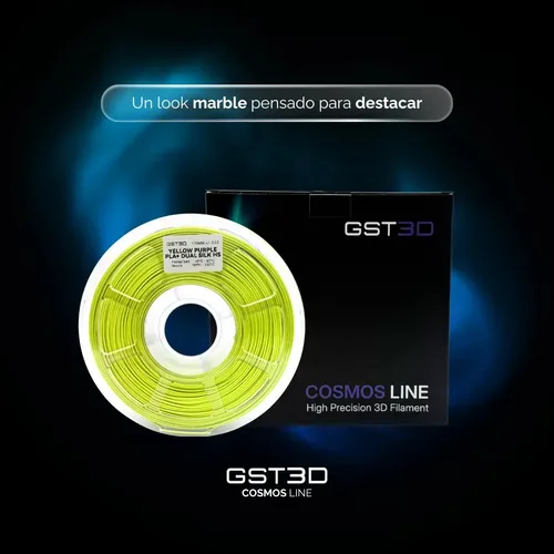 Filamento Pla+ Silk Dual Color High Speed Gst3d Cosmos 1kg Negro – Verde