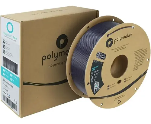 Filamento Asa De Polymaker 175 Mm De Color Púrpura Oscuro,