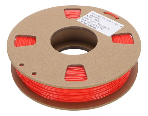 Filamento De Impresora 3d Rojo Rojo 95a, 250 G, 1,75 Mm, Tpu