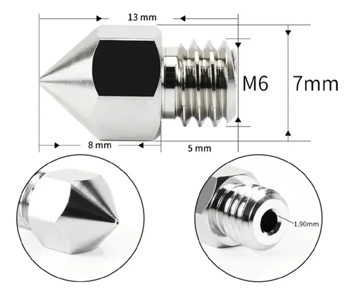Boquilla Pico Nozzle Acero Inox Impresora 3d (elegir)