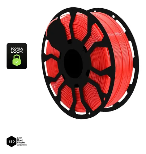 Filamento Pla Hellbot Ecofila 1.75mm 1kg Impresión 3d Color Rojo